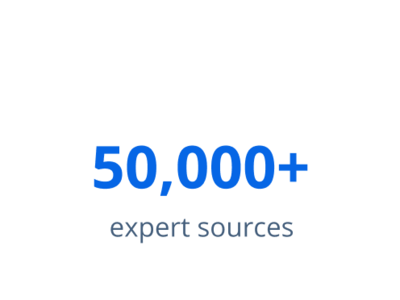 50,000+ expert sources